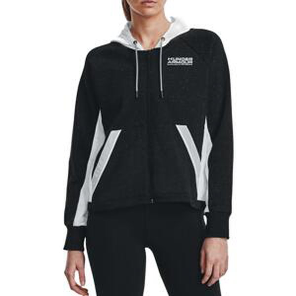 Mikina s kapucí Under Armour Rival + FZ Hoodie-BLK