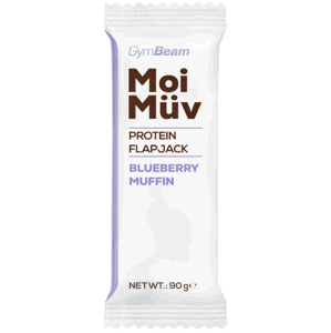 Proteinové tyčinky a sušenky GymBeam MoiMüv Protein Flapjack - GymBeam 90 g - blueberry muffin