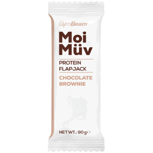 Proteinové tyčinky a sušenky GymBeam MoiMüv Protein Flapjack - GymBeam 90 g - chocolate brownie