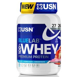 Proteinové prášky USN BlueLab 100% Whey Premium Protein jahoda 908g