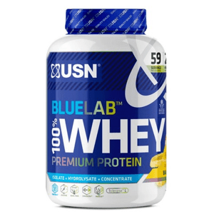 Proteinové prášky USN BlueLab 100% Whey Premium Protein banana 2kg