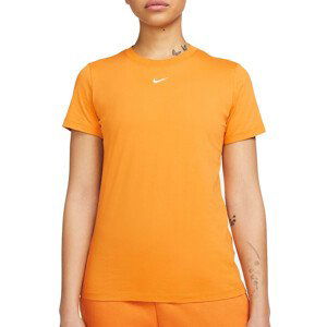 Triko Nike  Essentials T-Shirt Damen Orange Weiss F738