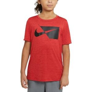 Triko Nike  HBR T-Shirt Kids Rot Schwarz F657