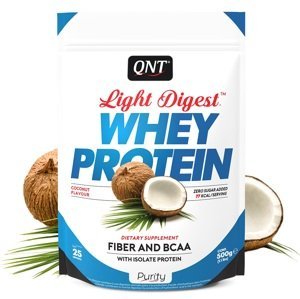 Proteinové prášky QNT QNT LIGHT DIGEST Whey Protein Příchuť Kokos - 500 g