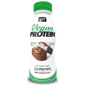 Proteinové nápoje a smoothie QNT VEGAN PROTEIN SHAKE (15 g protein & low sugar) Lactose free 310 ml Choco-coco