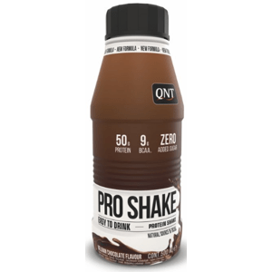 Proteinové nápoje a smoothie QNT PRO SHAKE (50g protein & Low Sugar) 500 ml Belgian Chocolate