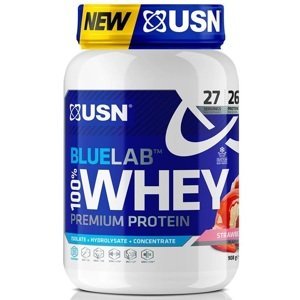 Proteinové prášky USN 100% Whey Protein Premium jahoda se smetanou 908g