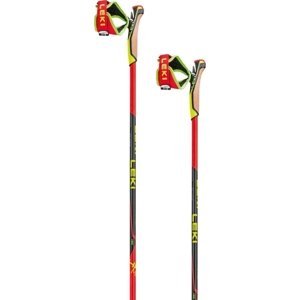 Leki HRC max - bright red/neon yellow/carbon structure 180