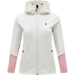 Peak Performance W Rider Zip Hood - vintage white/warm blush XS