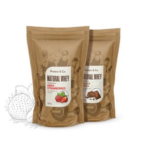 Protein&Co. NATURAL WHEY – prémiový protein bez chemie 2 kg Vyber si z těchto lahodných příchutí: Italian cocoa, Vyber si z těchto lahodných příchutí: Banana milkshake