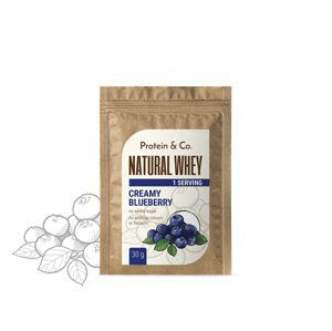 Protein&Co. NATURAL WHEY 30 g Vyber si z těchto lahodných příchutí: Creamy blueberry