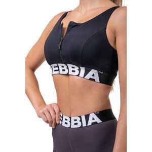 NEBBIA Hero N°2 Sportovní Podprsenka Smart Zip 578 Black Barva: Černá, Velikost: M