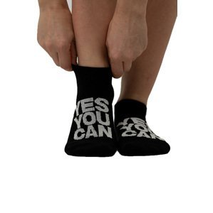 NEBBIA “HI-TECH” crew ponožky YES YOU CAN 122 Black Barva: Černá, Velikost: 39-42