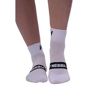 NEBBIA “EXTRA PUSH” crew ponožky 128 White Barva: Bílá, Velikost: 39-42