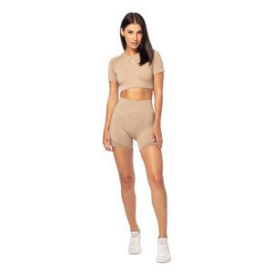 CARPETREE Carpatree Crop Top Vibe Seamless Beige Barva: Béžová, Velikost: L