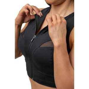 NEBBIA Intense Crop top Mesh 842 Black Barva: Černá, Velikost: M