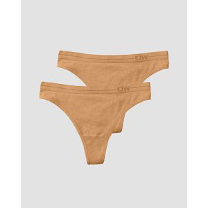 ICANIWILL Tanga Seamless 2 ks Almond Barva: Cream, Velikost: S