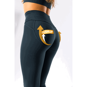 GoldBee Legíny Push-Up Onyx Barva: Černá, Velikost: M