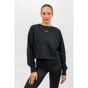 NEBBIA Elite Essentials Crop mikina Gym Spirit 483 Black Barva: Černá, Velikost: M