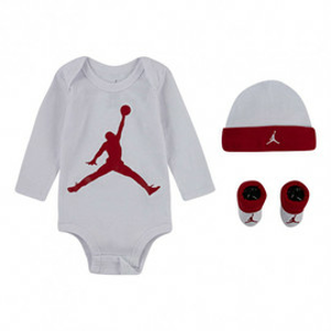 L/s jumpman hat/bodysuit/bootie set 3pc