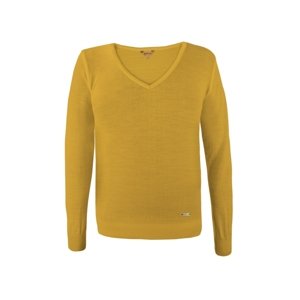 KAMA 5104 Merino svetr , žlutá Velikost: S