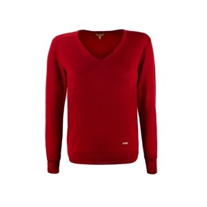 KAMA 5104 Merino svetr , červená Velikost: XL