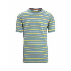 ICEBREAKER Mens Wave SS Tee Stripe, Astral Blue/Summer velikost: XXL