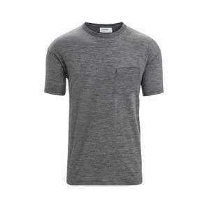 pánské triko krátký rukáv ICEBREAKER Mens Granary SS Pocket Tee, Gritstone HTHR velikost: XL