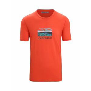 ICEBREAKER Mens Tech Lite II SS Tee Trailhead, Vibrant Earth velikost: XL