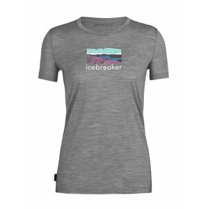 dámské merino triko krátký rukáv ICEBREAKER Wmns Tech Lite II SS Tee Trailhead, Metro Heather velikost: XL