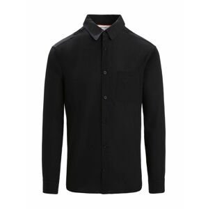 Pánská merino košile dlouhý rukáv ICEBREAKER Mens Steveston LS Shirt, Black velikost: M