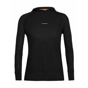 dámská merino mikina, kapuce ICEBREAKER Wmns Cool-Lite LS Hoodie, Black velikost: L