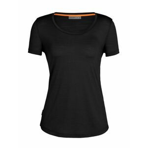 dámské merino triko krátký rukáv ICEBREAKER Wmns Sphere II SS Scoop Tee, Black velikost: XL