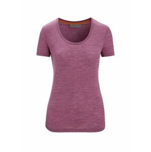 Dámské merino triko krátký rukáv ICEBREAKER Wmns Sphere II SS Scoop Tee, Go Berry Heather velikost: M