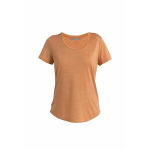 ICEBREAKER Wmns Sphere II SS Scoop Tee, Earth Heather velikost: M