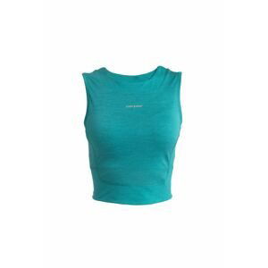 ICEBREAKER Wmns ZoneKnit Cropped Bra-Tank, Flux Green velikost: M