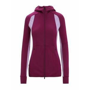 ICEBREAKER Wmns Merino Quantum ZoneKnit™ LS Zip Hoodie, Go Berry/Purple Gaze velikost: M