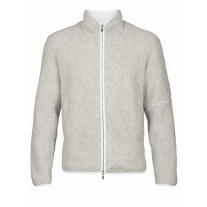 pánská mikina, zip ICEBREAKER Mens RealFleece™ Sherpa LS Zip, Ecru HTHR/Snow velikost: XL