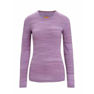 ICEBREAKER Wmns 200 Oasis LS Crewe Ski Tracks, Purple Gaze/Go Berry/Aop velikost: L