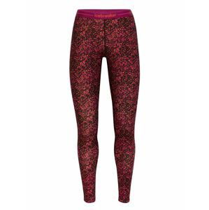 dámské spodky ICEBREAKER Wmns 200 Oasis Leggings Lichen, Black/Cherry/Flash/Aop velikost: S