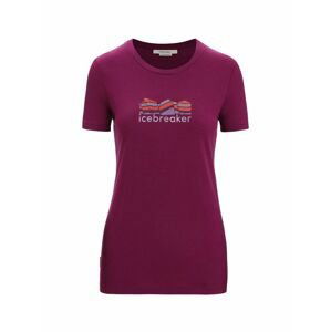 ICEBREAKER Wmns Tech Lite II SS Tee Mountain Geology, Go Berry velikost: L