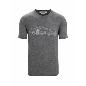 ICEBREAKER Mens Tech Lite II SS Tee Nature Sprint, Gritstone Heather velikost: L