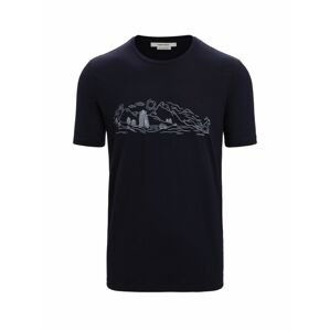 ICEBREAKER Mens Tech Lite II SS Tee Nature Sprint, Midnight Navy velikost: S