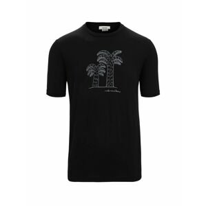 ICEBREAKER Mens Tech Lite II SS Tee Giant Ferns, Black velikost: XL