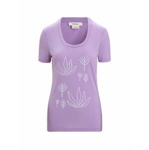 ICEBREAKER Wmns Tech Lite II SS Scoop Tee Fresh Growth, Purple Gaze velikost: XS