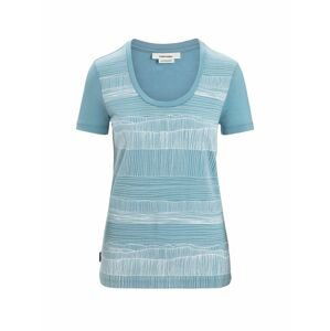 ICEBREAKER Wmns Tech Lite II SS Scoop Tee Reflection Lines, Astral Blue velikost: XL