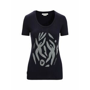 ICEBREAKER Wmns Tech Lite II SS Scoop Tee Nature Celebration, Midnight Navy velikost: L