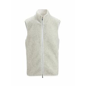 Pánská merino vesta ICEBREAKER Mens RealFleece High Pile Vest, Ecru Heather/Snow velikost: M