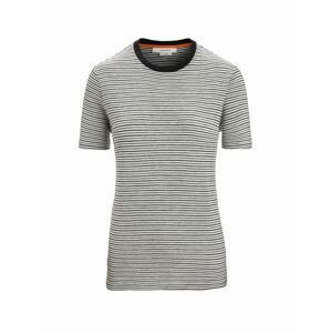 ICEBREAKER Wmns Merino Linen SS Tee Stripe, Snow/Black velikost: M