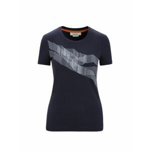 ICEBREAKER Wmns Central Classic SS Tee St Anton, Midnight Navy velikost: M